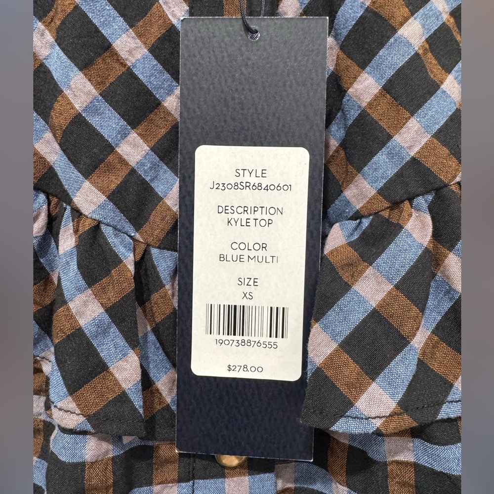 Veronica Beard Kyle Top in Blue Multi NWT - Picture 5 of 8